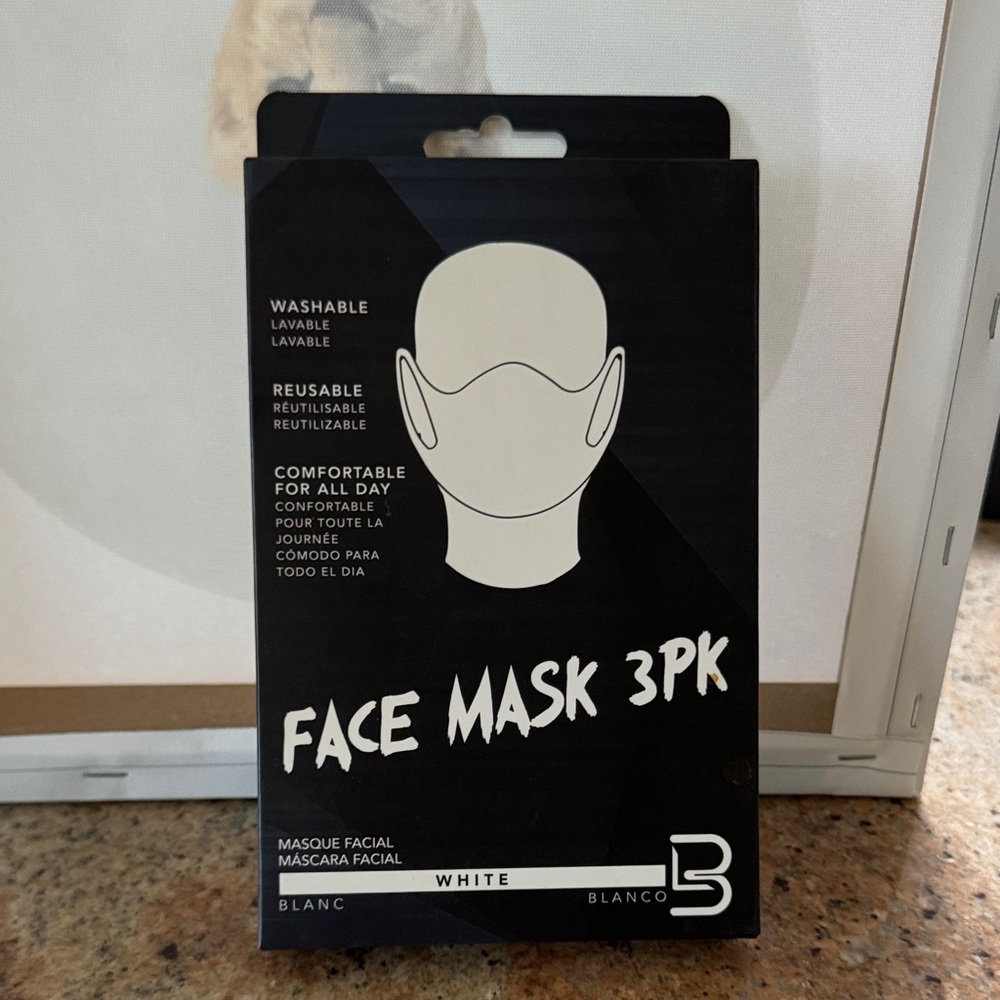 White Face Mask 3-Pack